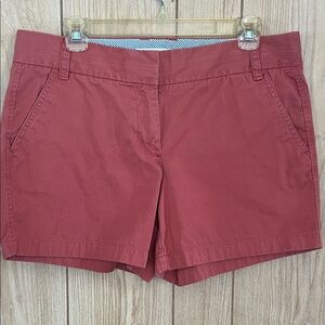J. Crew Women's Chino Shorts in Rust